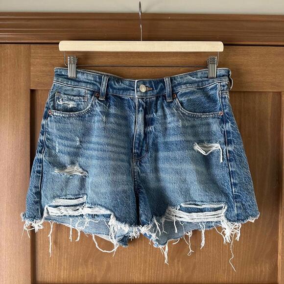 American Eagle Outfitters Pants - American Eagle High Rise Denim Mom Shorts Distressed Women’s size 10